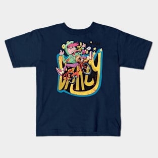 Crazy Cyclist Kids T-Shirt